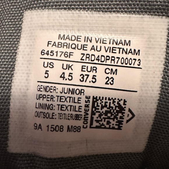 Rare Chuck Taylor Glendale Casual Sneaker Boot Size 5 youth - Picture 8 of 8